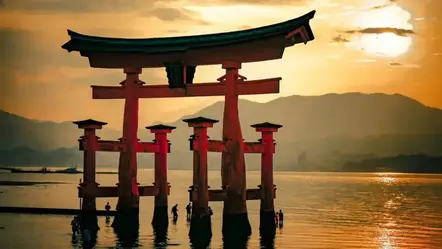 Traditional Torii gate showcasing recognizable Japanese architectural elements used as structural inspiration