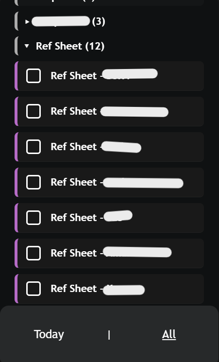 Sky Planner filtering system screenshot